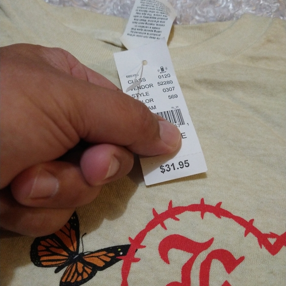 PacSun T-shirt Cream Men's Medium NWT - Picture 6 of 6